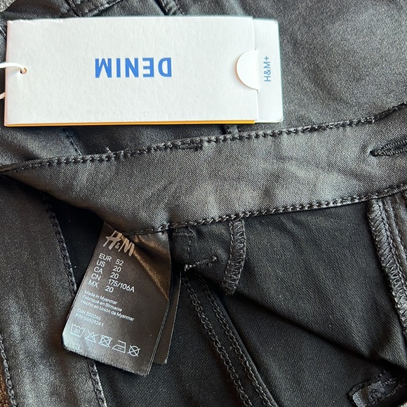NWT Sz 20 H&M Faux Leather Pants - Picture 7 of 8